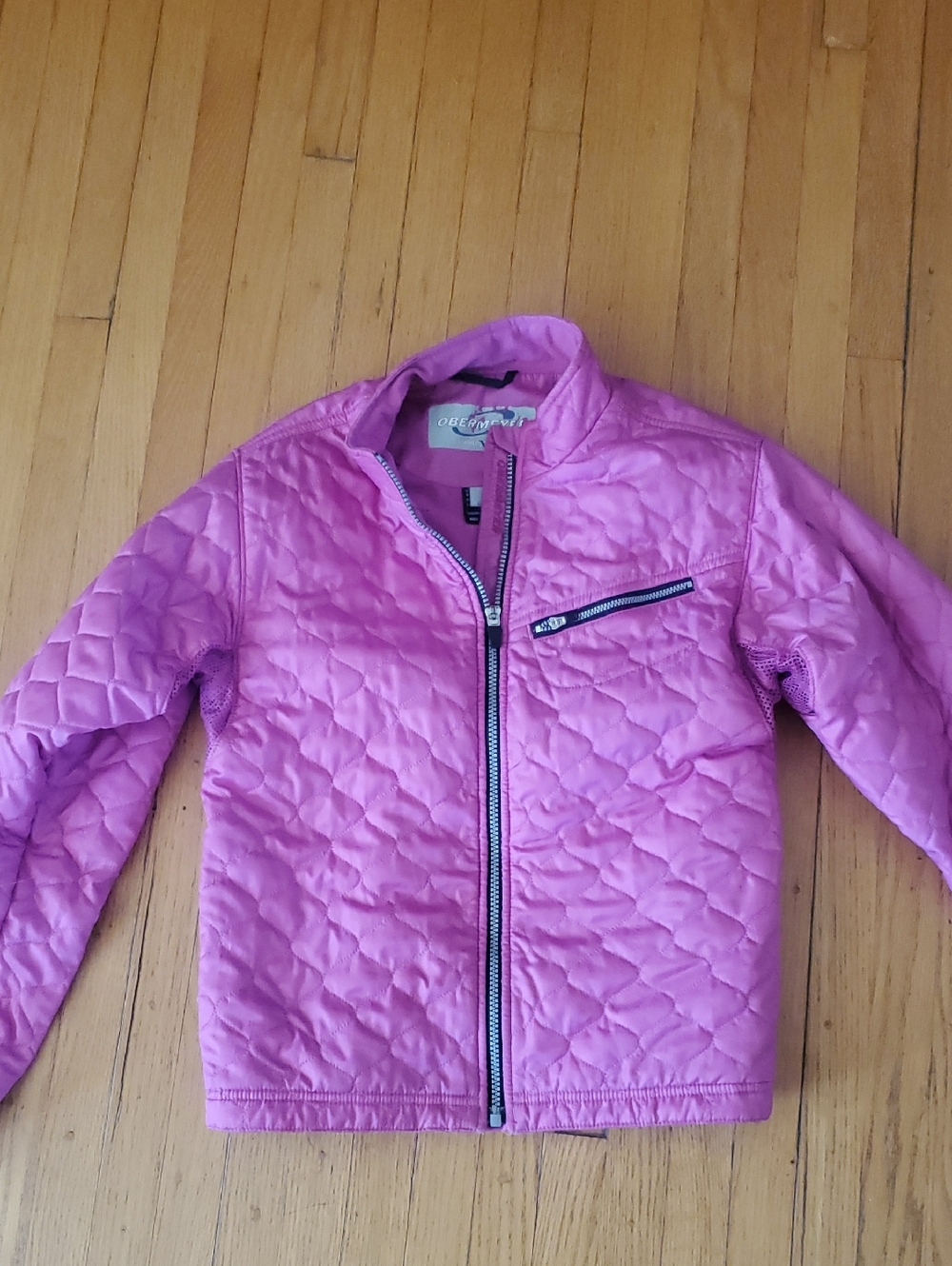 Obermeyer Pink Quilted Bomber Jacket